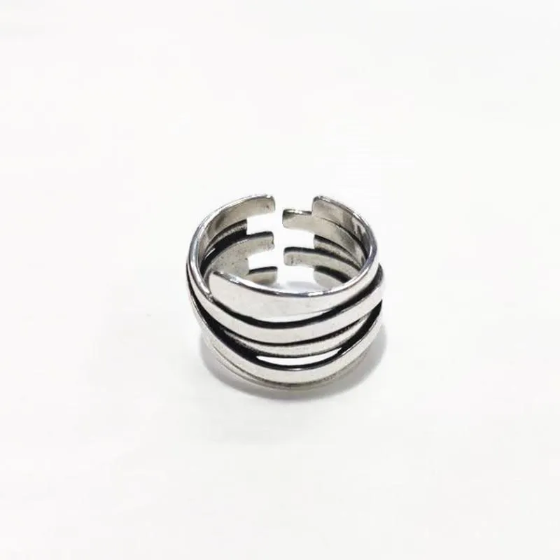 Multilayer Geometric Ring For Women Personality Jewelry Adjustable Ring