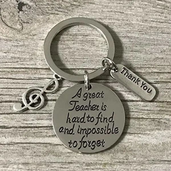 Music Great Teacher Is Hard to Find Keychain