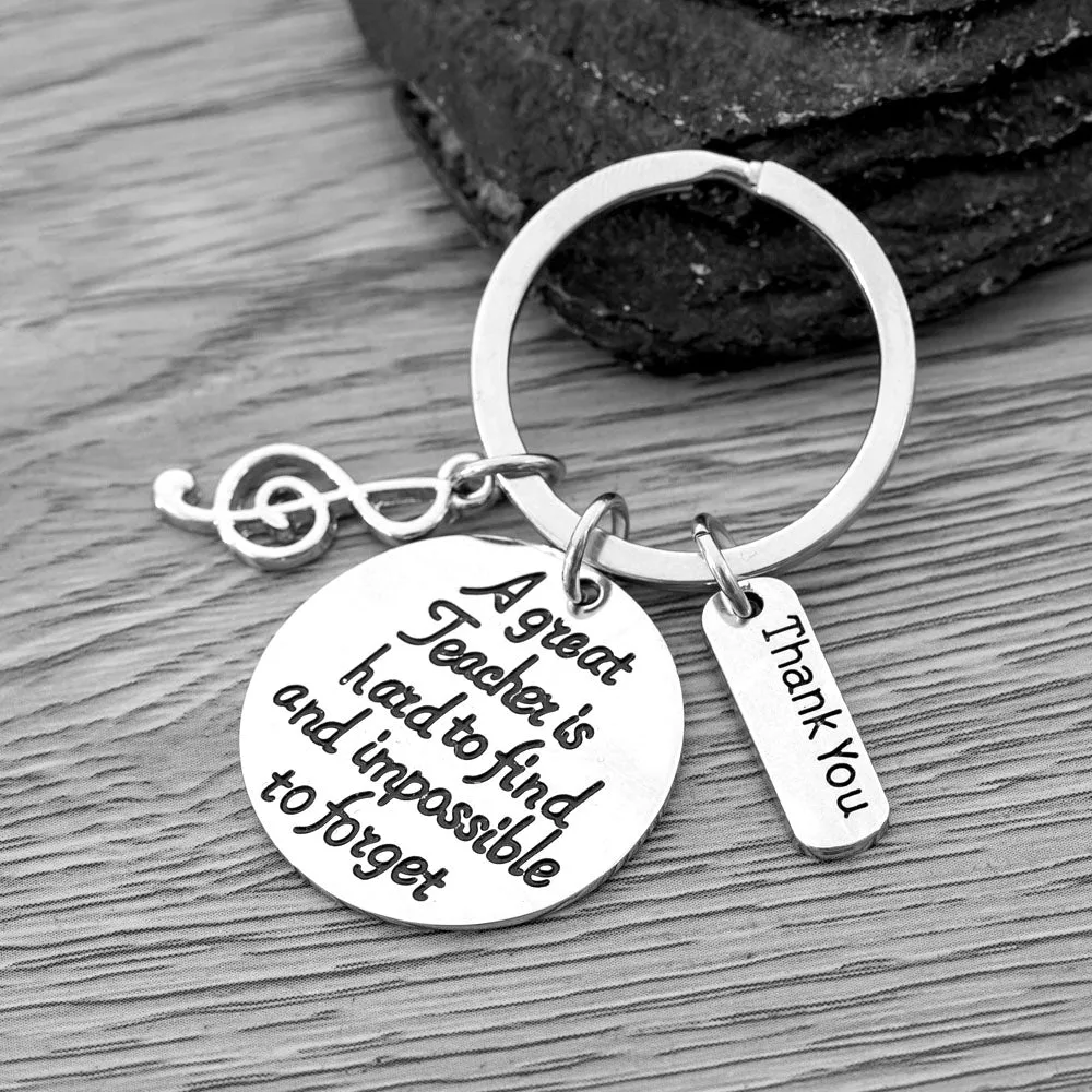 Music Great Teacher Is Hard to Find Keychain