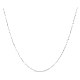 Paris Jewelry 18k Cable Chain Necklace Italian, 18 Inches Length Plated