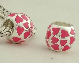 Pendant - Ball of Tiny Pink Hearts