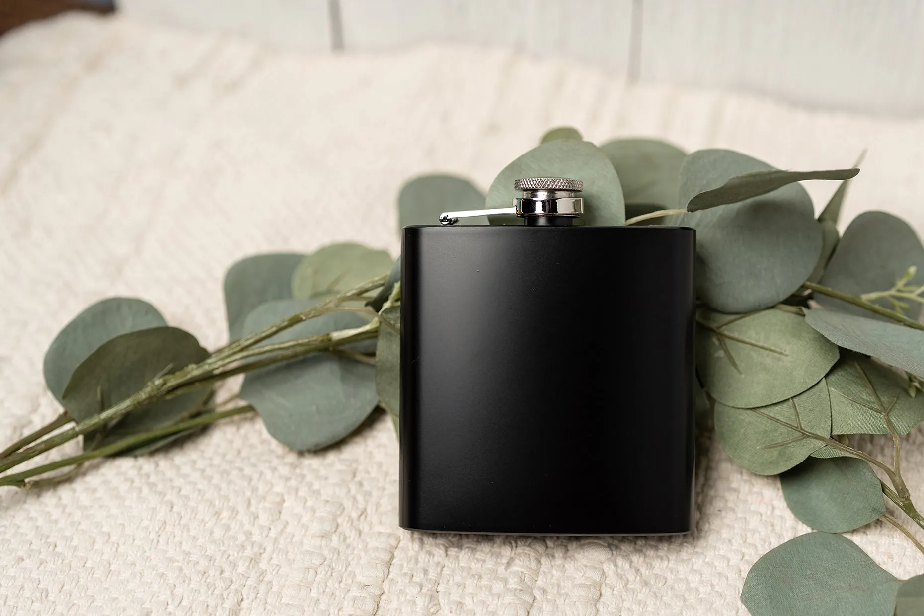 Personalized Cheers To Years Birthday Matte Black Flask