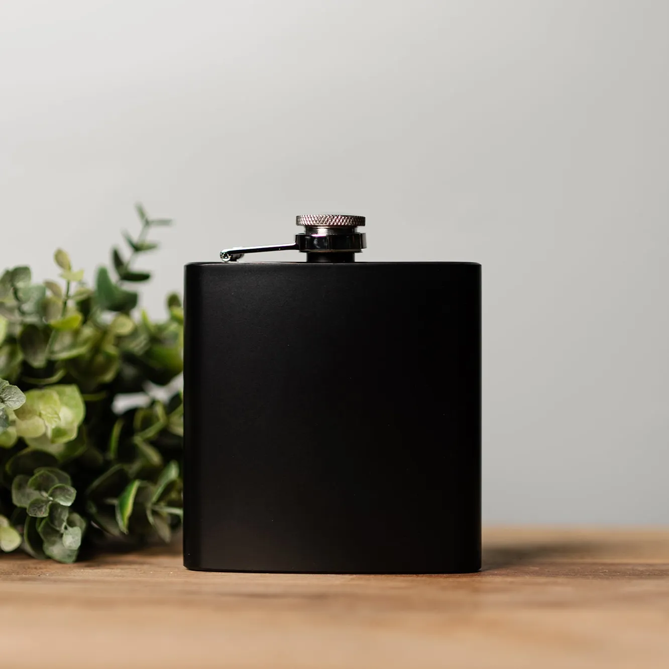 Personalized Cheers To Years Birthday Matte Black Flask