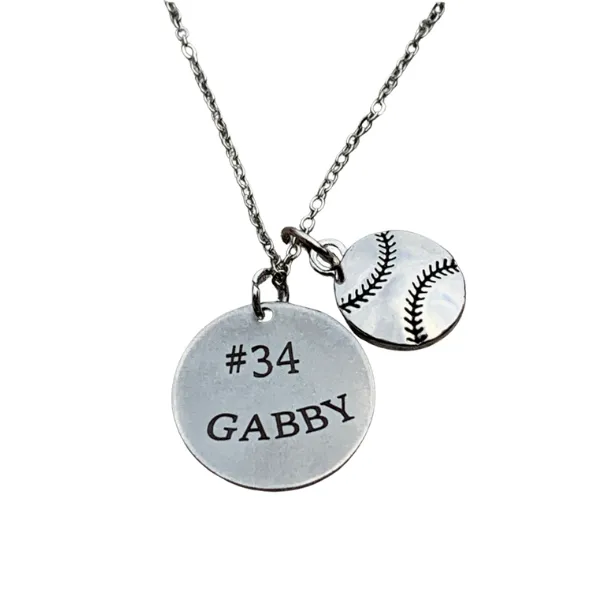 Personalized Engraved Softball Necklace - Pick Charm