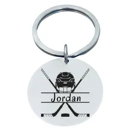 Personalized Ice Hockey Keychain