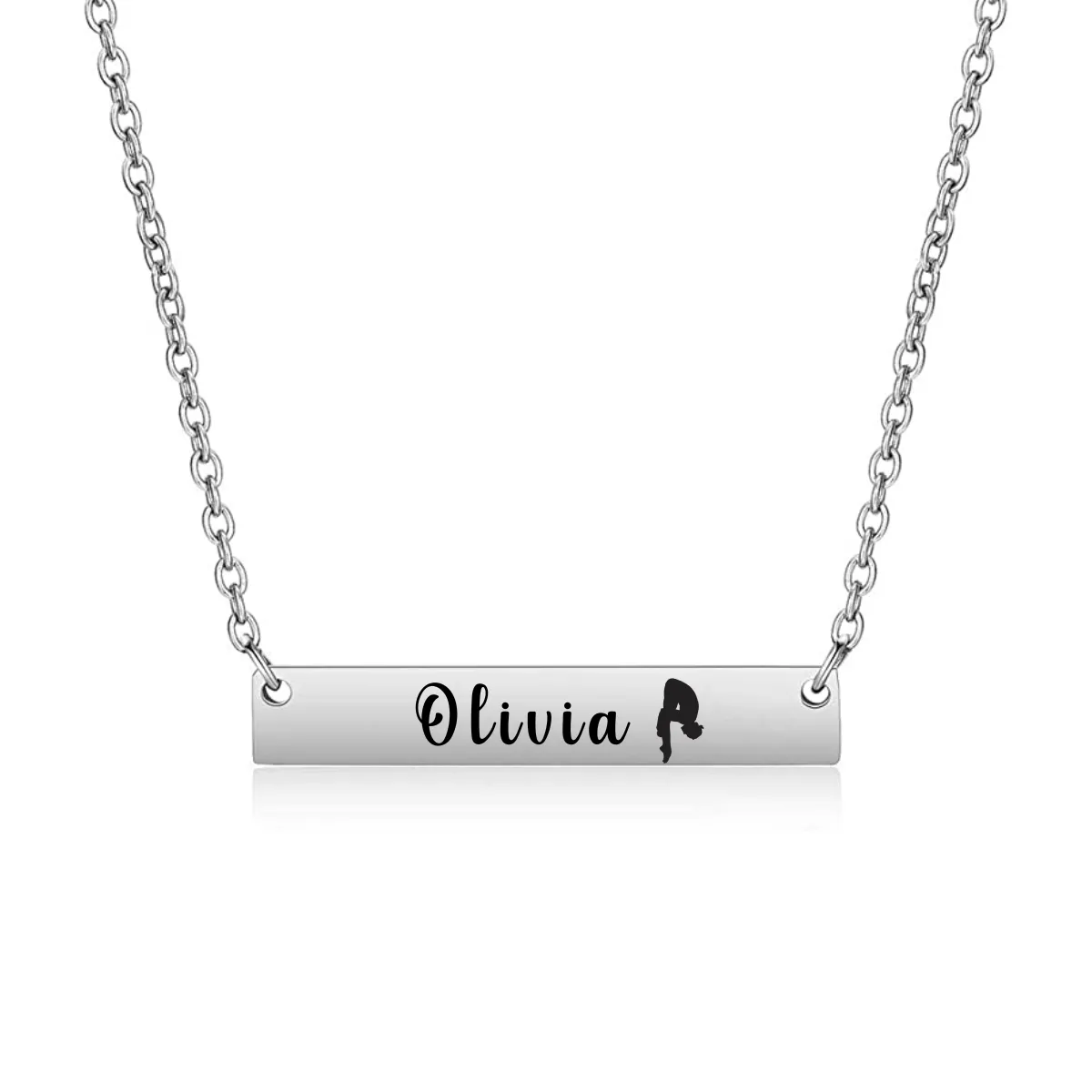 Personalized Swim Bar Necklace