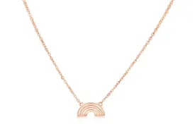 Rainbow Rose Gold Plating Girl's Chained Chained Necklace Pendant Earth2Jane