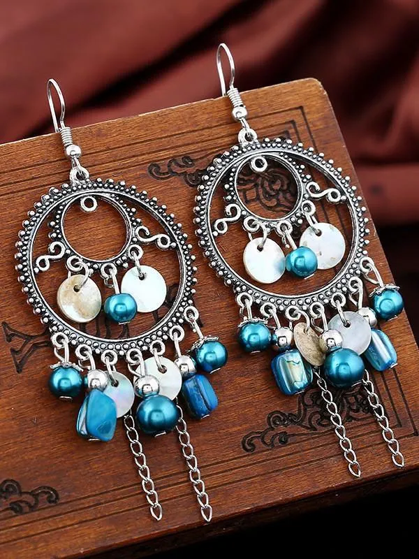 Retro Fashion Bohemia Tassel Style Alloy Earrings