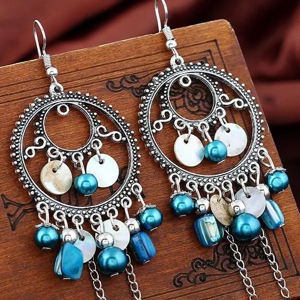 Retro Fashion Bohemia Tassel Style Alloy Earrings