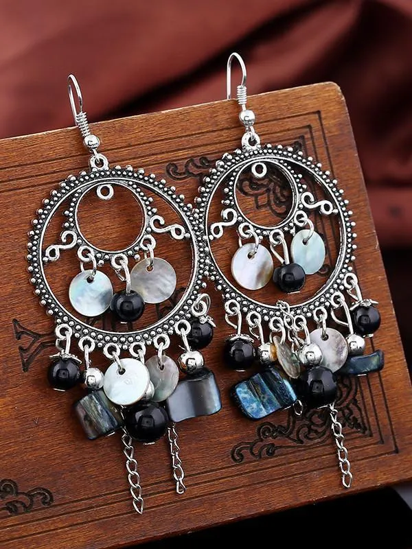 Retro Fashion Bohemia Tassel Style Alloy Earrings