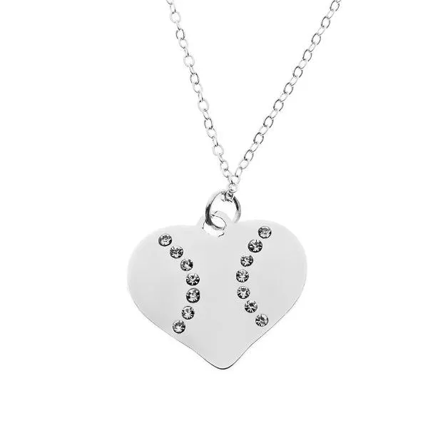 Softball Heart Necklace