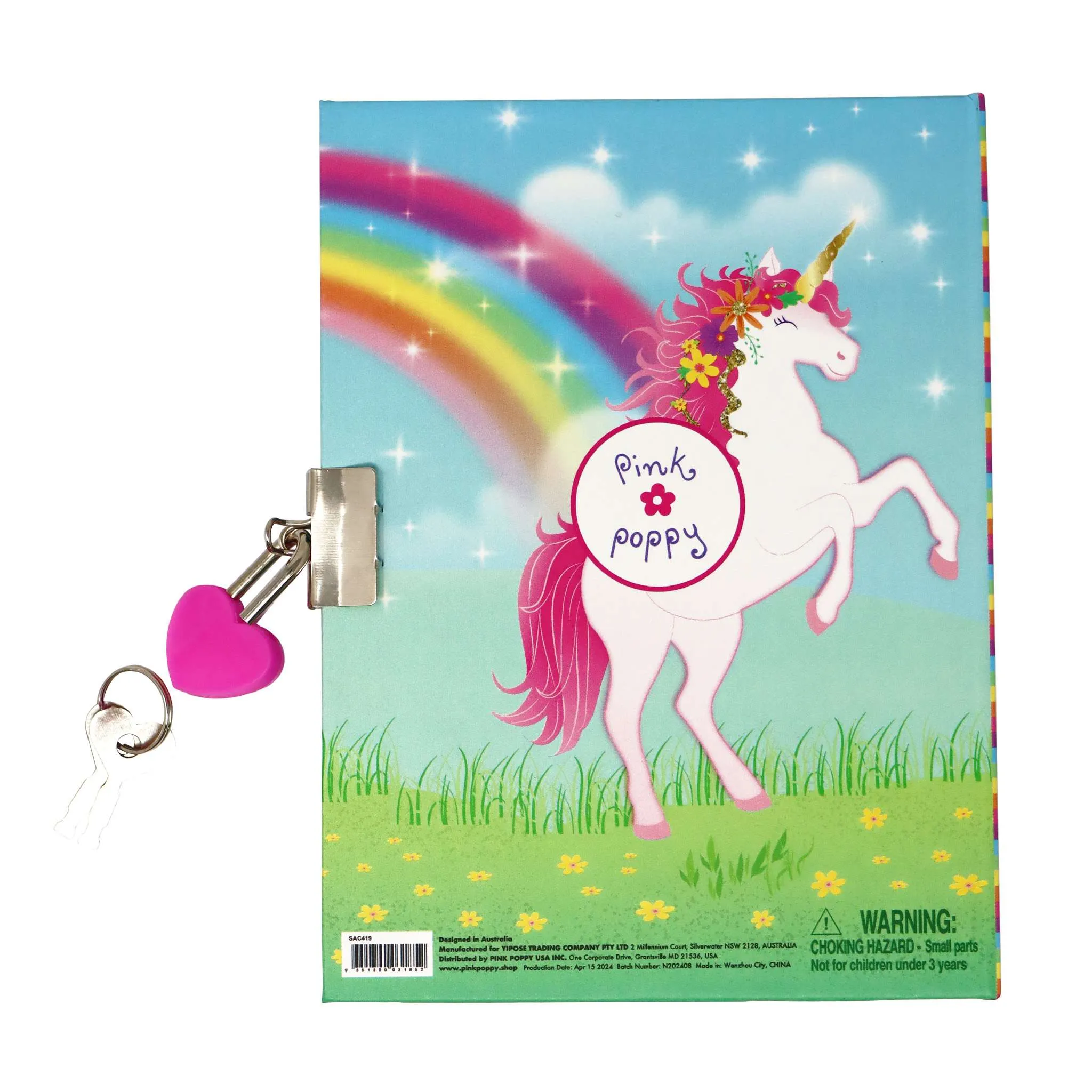 Stardust Unicorn Lockable Notebook