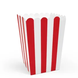 Striped Popcorn Boxes (6 Pack)