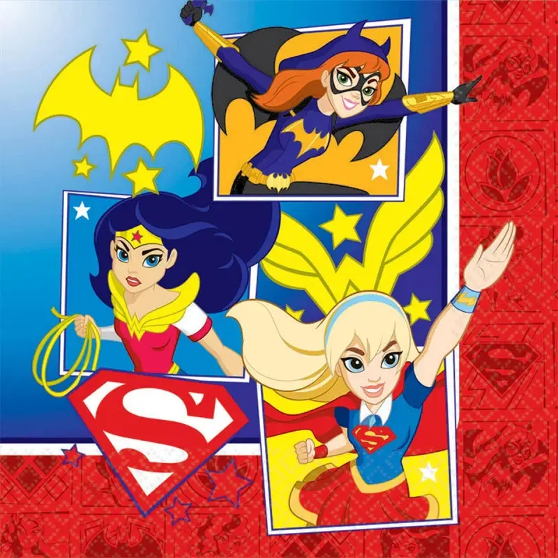 Super Hero Girls Napkins - Lunch 16 Pkt