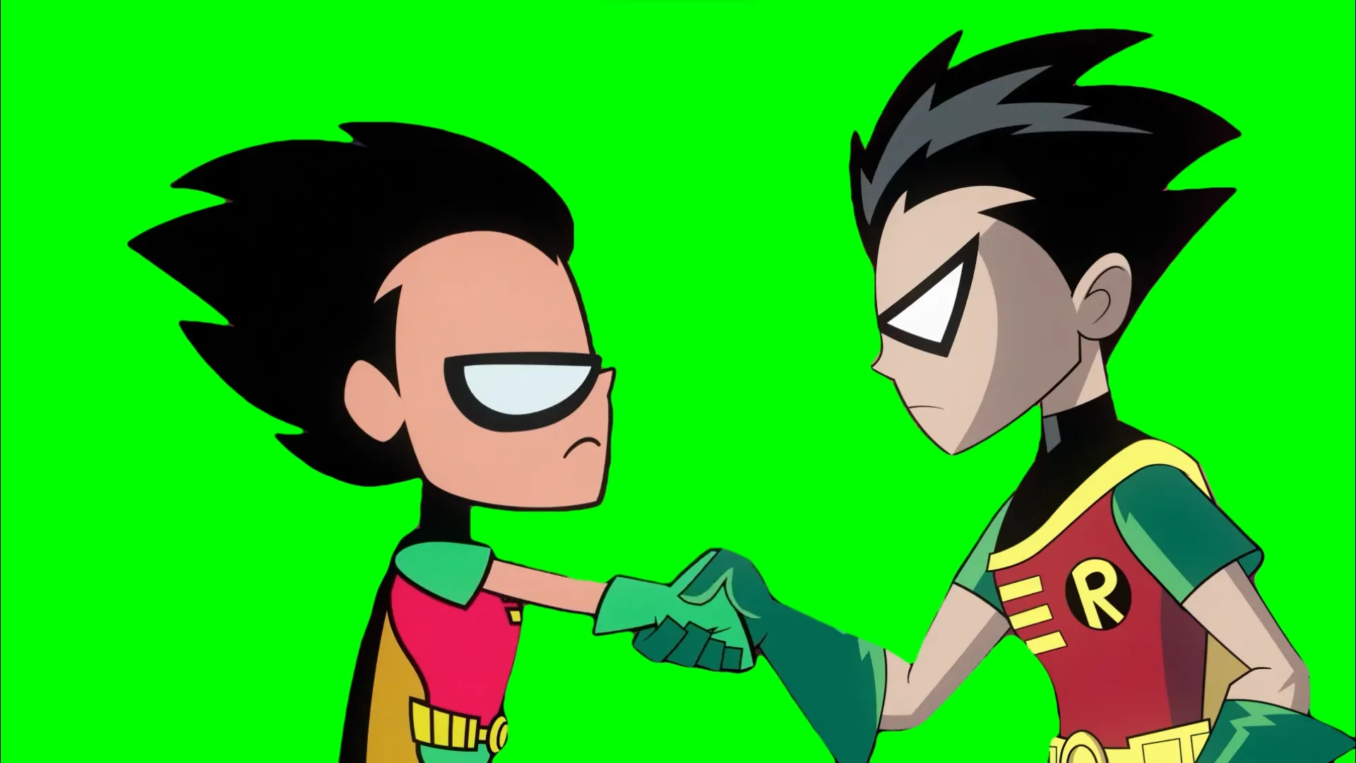 Teen Titans Go! Vs. Teen Titans "When I first met you, I thought you were weird and annoying" meme  V1 (Green Screen)