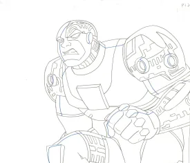 Teen Titans Original Production Drawing: Cyborg