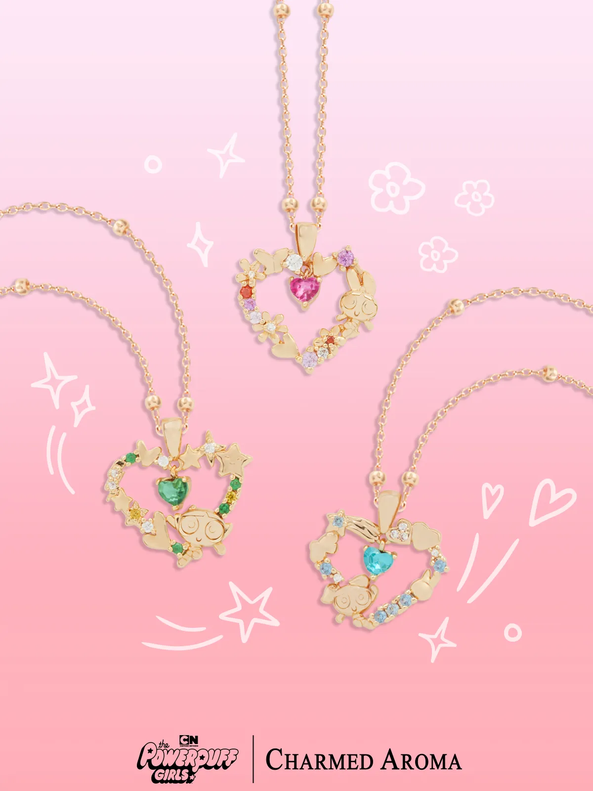 The Powerpuff Girls™ Heart Jar Candle - The Powerpuff Girls™ Necklace Collection