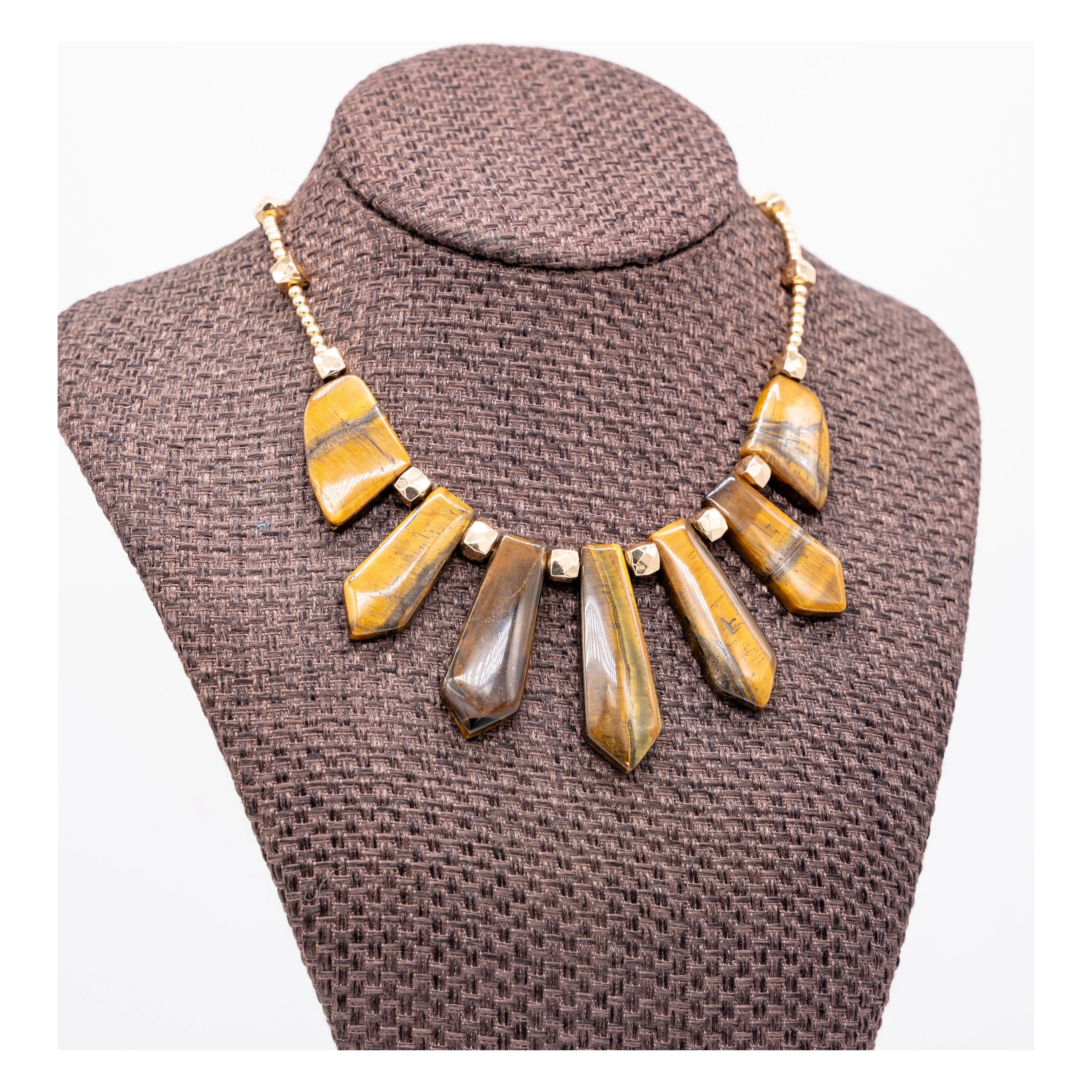 Tiger Eye Bib Necklace