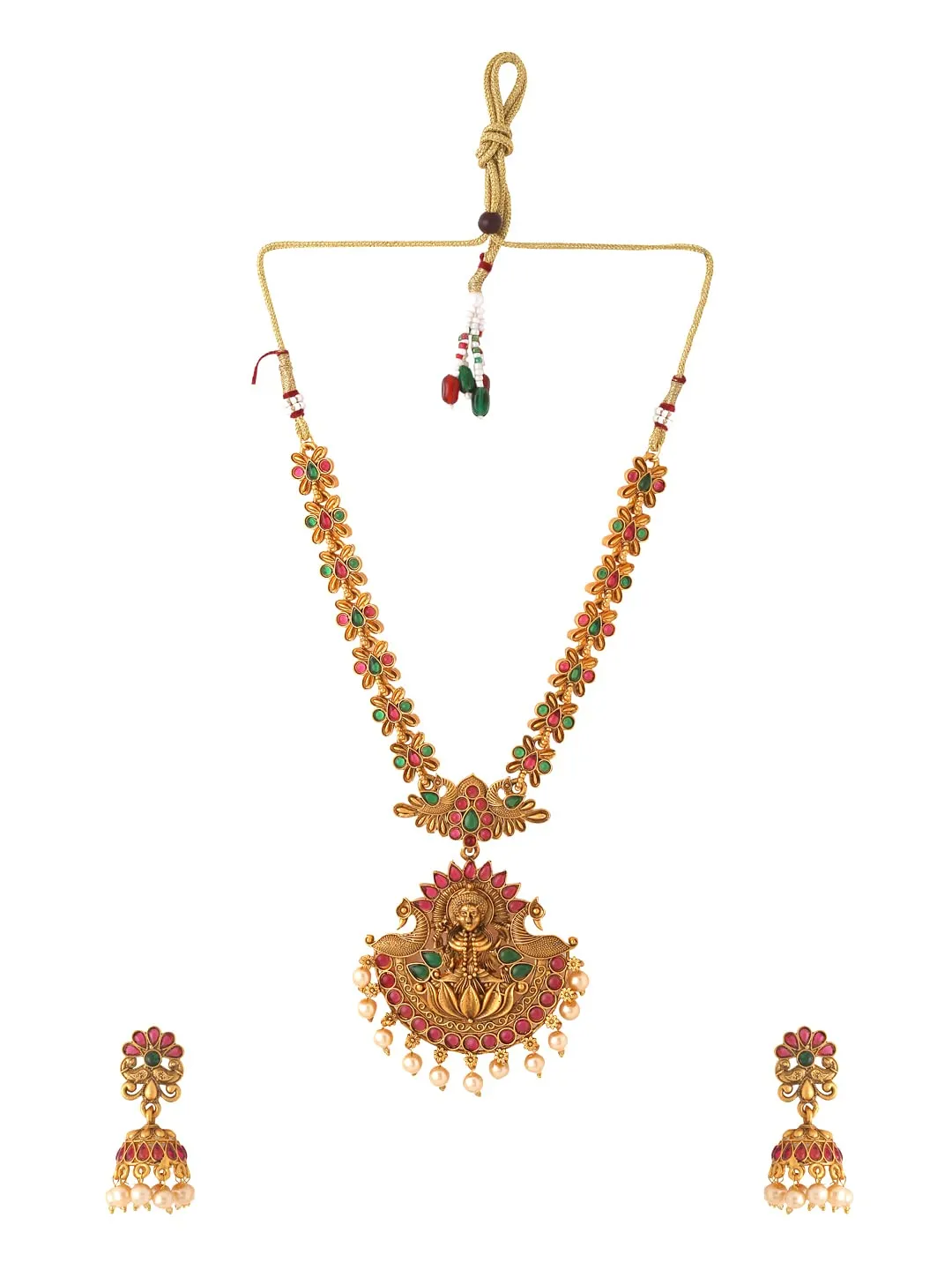 Yellow Chimes Jewellery Set for Women and Girls | Gold Plated Temple Jewellery Set Traditional | Accessories Jewellery for Women| Birthday Gift for girls and women Anniversary Gift for Wife